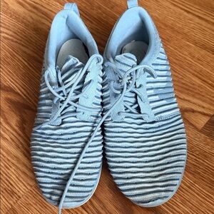 Light Blue Ribbed Knit Sneakers by Nike